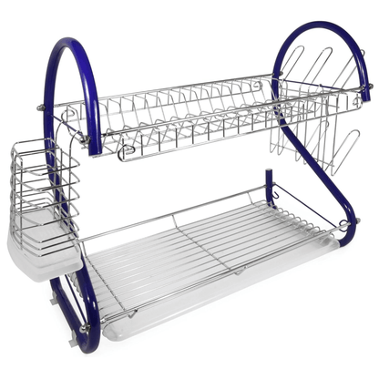 Better Chef 16" 2-Level Colored-Chrome-Plated S-Shaped Dish Rack