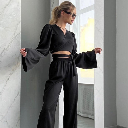Long Sleeve Long Pants Pajama Set - Cozy Sleepwear Ensemble for Chilly Nights