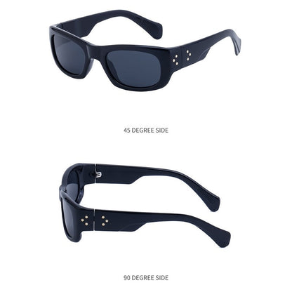 UV400 Unisex Full Square Frame Polarized Sun Protection Eyewear Sunglasses