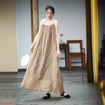 Casual and Elegant Solid Color Camisole Dress