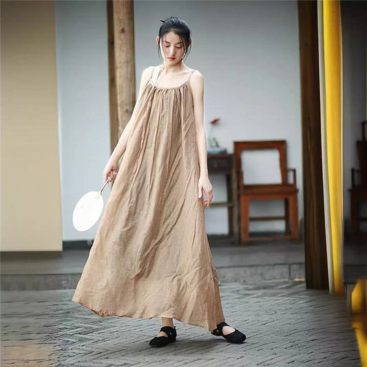 Casual and Elegant Solid Color Camisole Dress