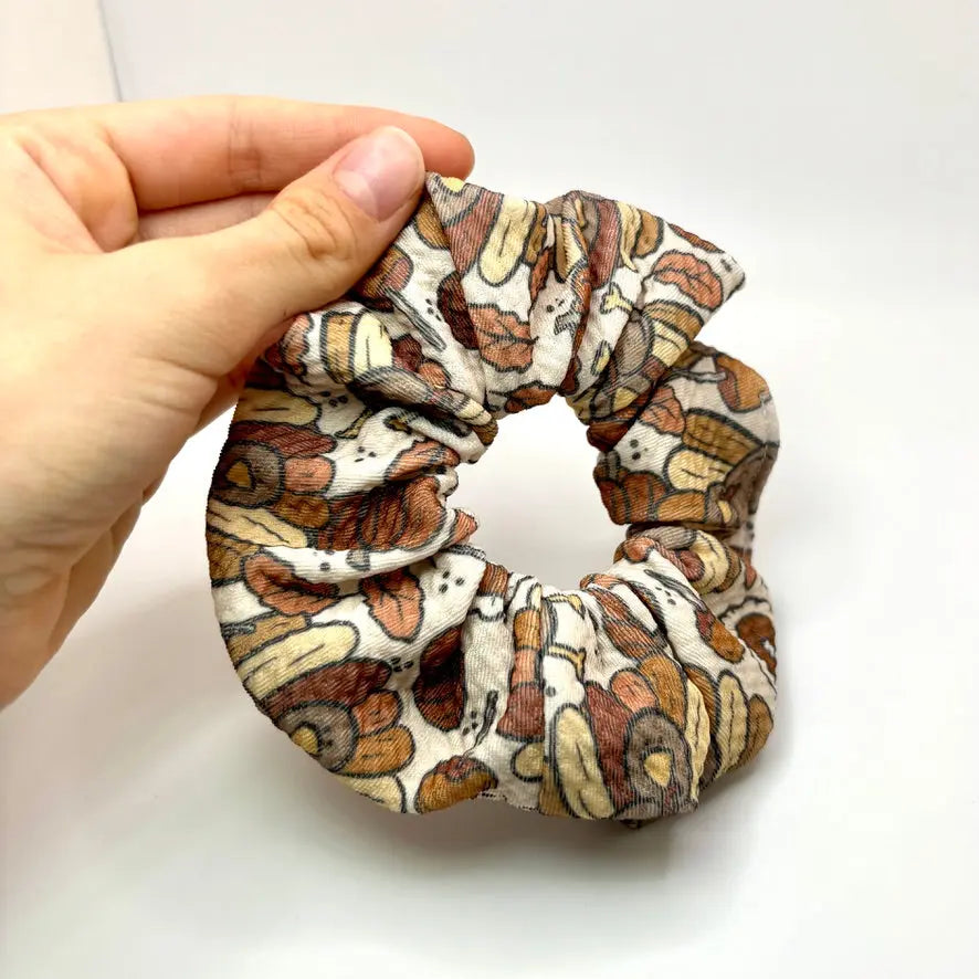 Mini Turkey and Pie Thanksgiving Bullet Scrunchie