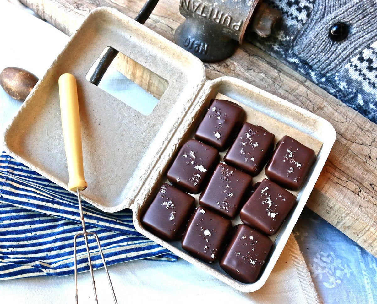 9 Piece Dark Chocolate Covered Salted Caramels
