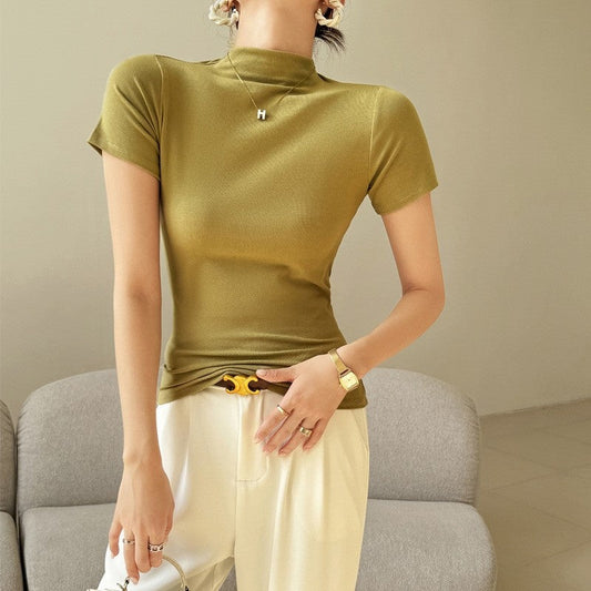 Half High Neck Modal Underlay T-Shirt