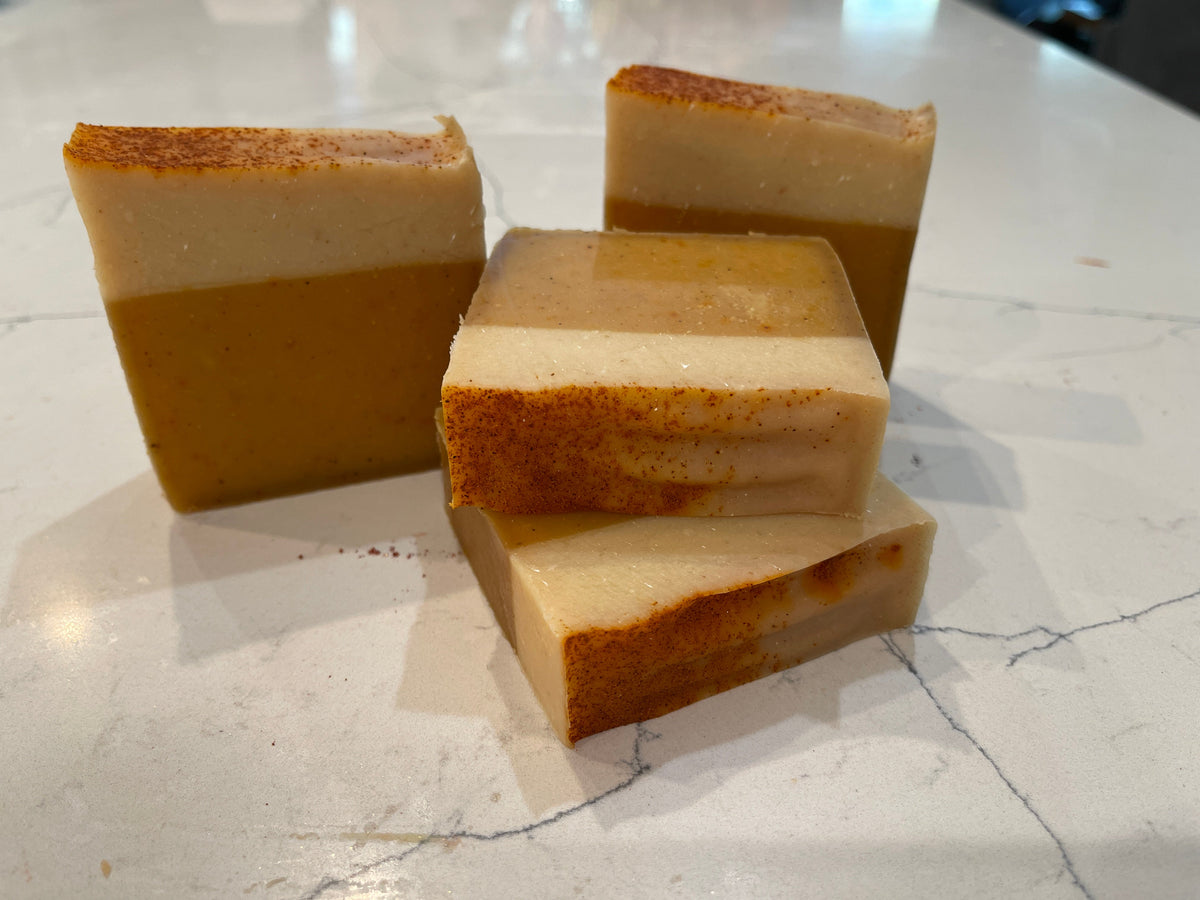 Pumpkin Pie Luxury Handmade Soap with coconut milk and oatmeal