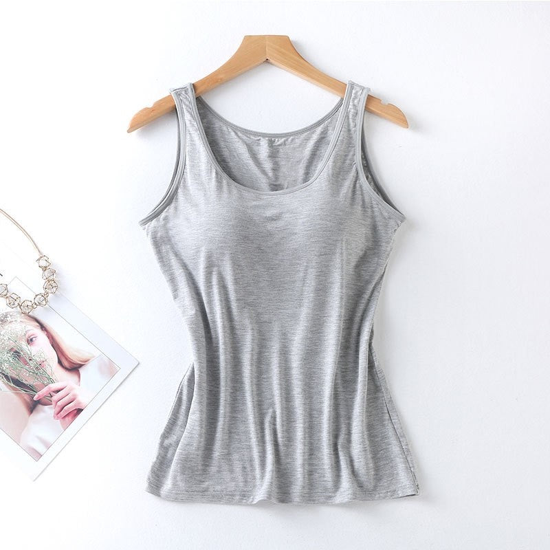 Seamless Padded Wireless Camisole in Solid Color