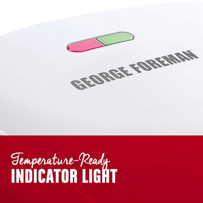 George Foreman 4-Serving Indoor Electric Grill White - REFURBISHED