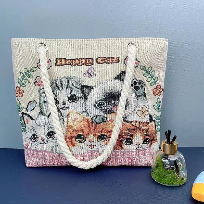 Stylish Embroidered Oversized Shoulder Bag