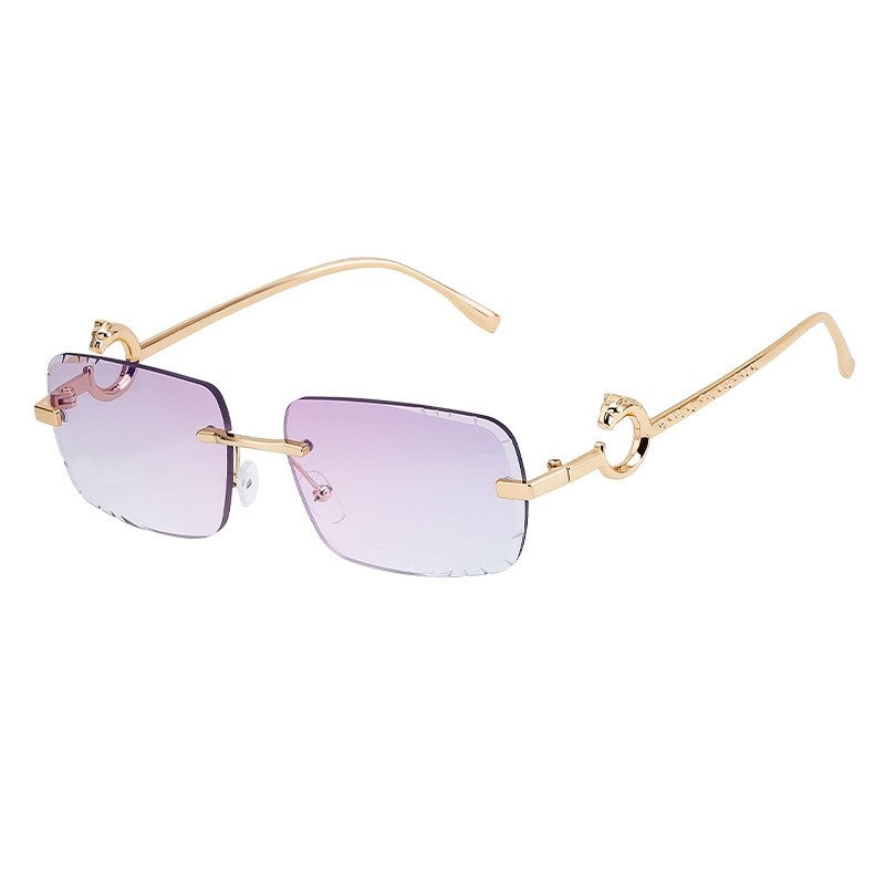 Fashion Frameless Square UV400 Sun Protection Outdoor Eyewear Sunglasses