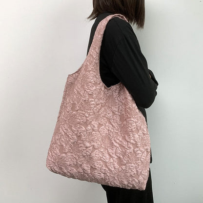 Minimalist Fairy Floral Lace Single Shoulder Canvas Bag
