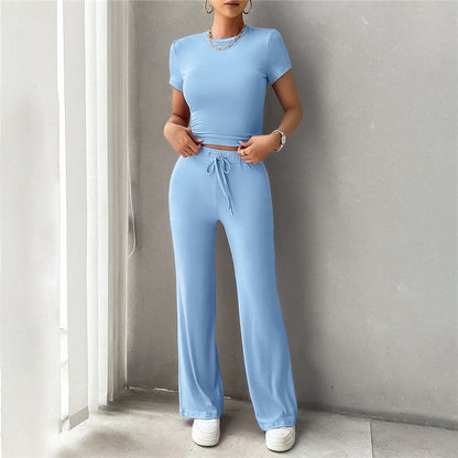 Stylish Monochrome Round Neck Urban Casual Suit