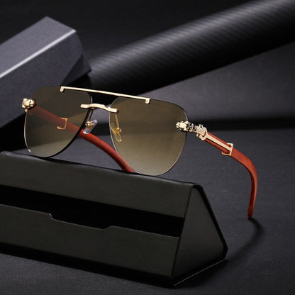 Unisex UV400 Retro Pilot Frameless Eyewear Sunglasses