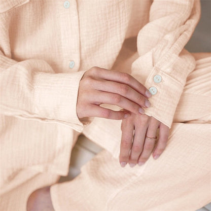 Double Layer Gauze Pajama Set