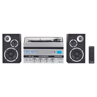 Victor Geneva 5-in-1 Desktop Music Center w Streaming Capabilities and FM Radio
