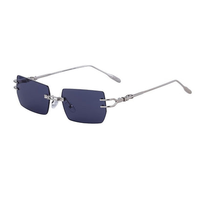 Women's Rimless Cut-Edge Square Sunglasses