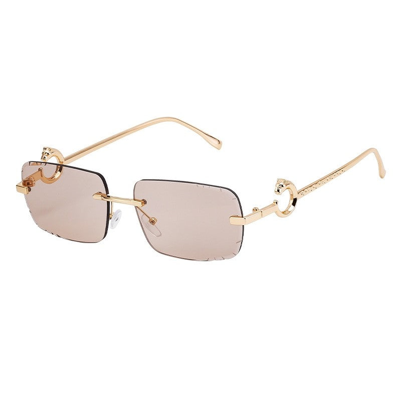 Fashion Frameless Square UV400 Sun Protection Outdoor Eyewear Sunglasses