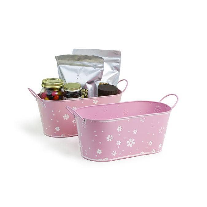 12 inch Tin Oval Tub- Multiple finishes