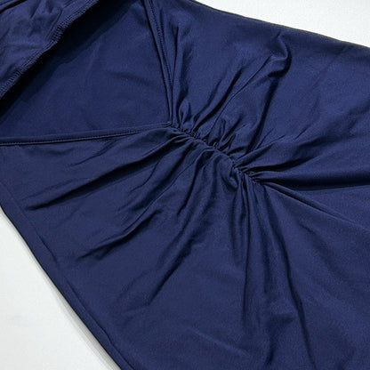 Solid Color Backless One-Shoulder Sleeveless Jumpsuit