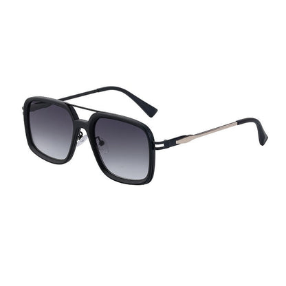 Vintage Square Frame Sunglasses For Men Outdoor UV Protection