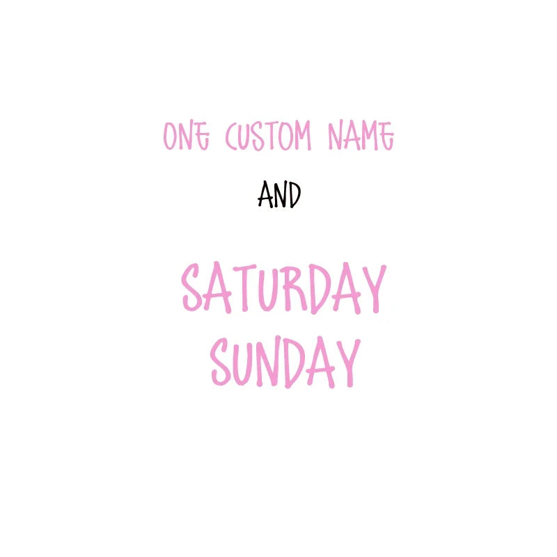 Days of the Week Labels | Personalized Vinyl Decals for Drawer and Storage Organization