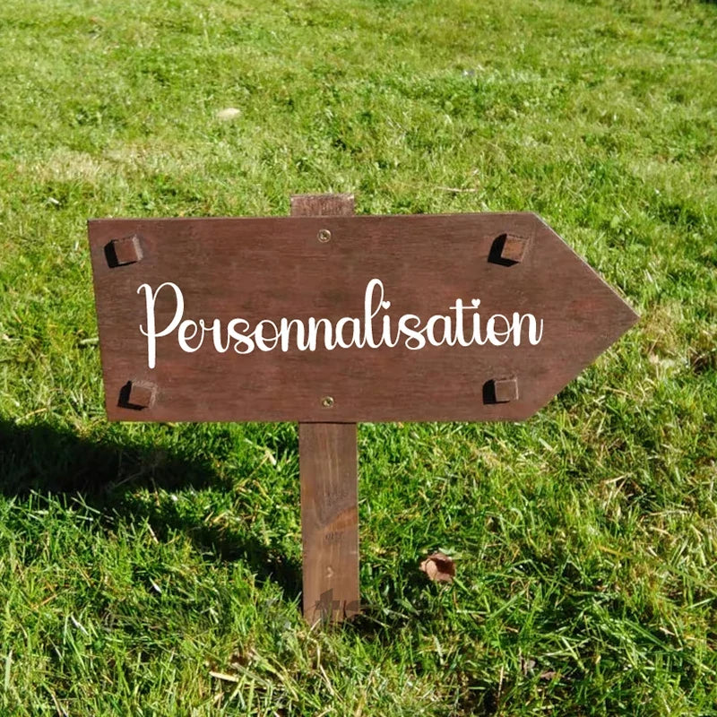 French Wedding Directional Sign Stickers | Baptism Party Personalized Vinyl Decals