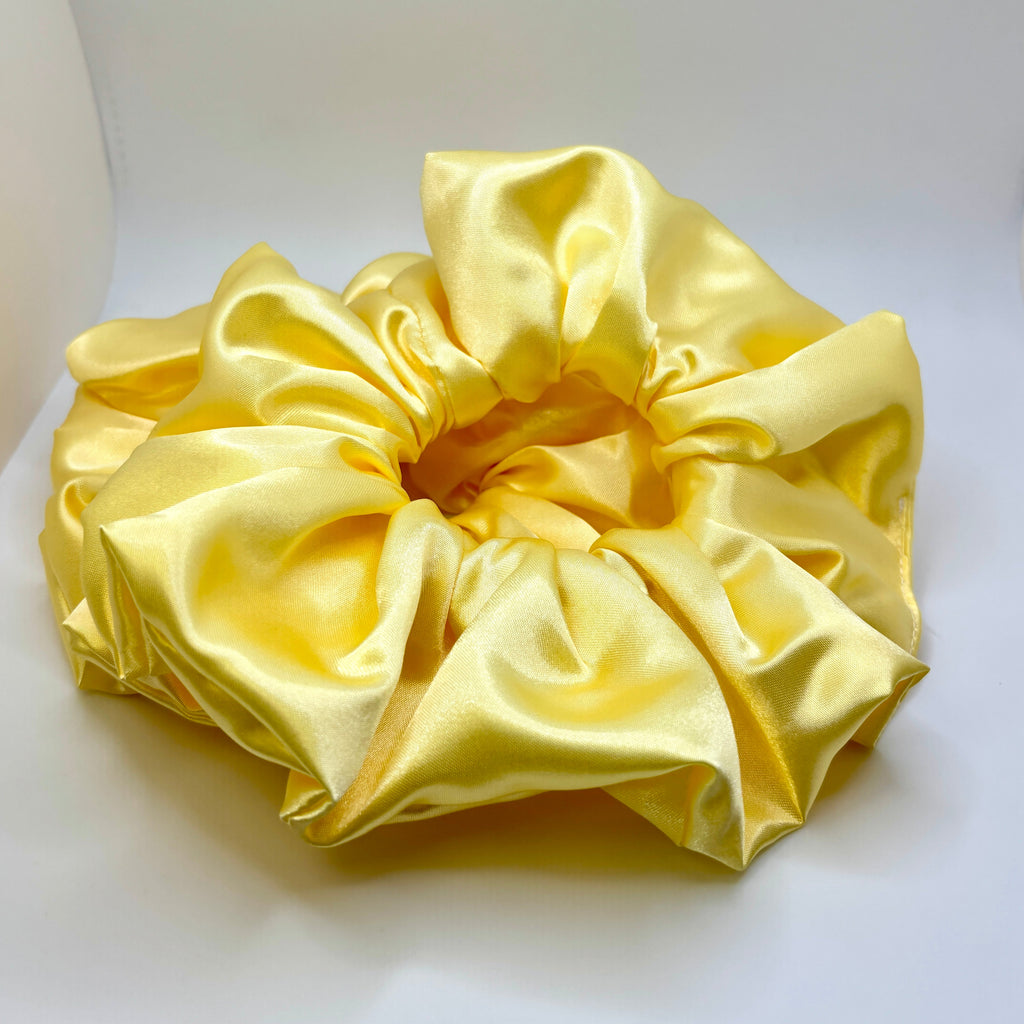 Pastel Yellow Silk Scrunchie