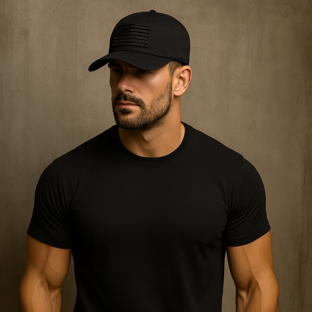 CLASSIC - AMERICAN Flag Blackout Hat