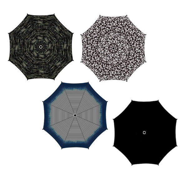 4-Pack Weather Zone 39" Folding Umbrella with Push Open Button in Assorted Prints