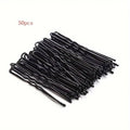 50pcs Solid Color U-shaped Hair Pins, Bridal Hairstyle Accessories Bun Holder For Wedding Veil, Secure Grip Hair Clips For Updos