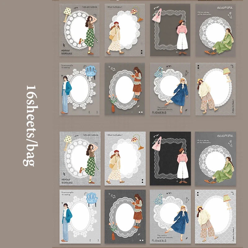 Mr.Paper Light Sleep Manuscript Sticker Pack | Hand-Drawn Base Stickers for Journal Decor