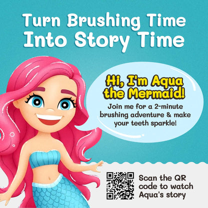 Aqua the Mermaid Toothbrush for Kids With Toy Fun