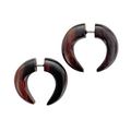 Faux Gauge Horn Earrings Gothic Fake Plug Alternative Tribal Punk Jewelry