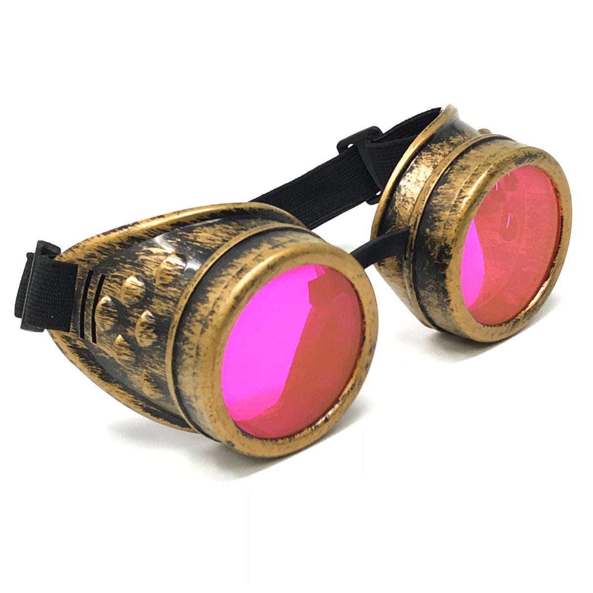 Wasteland Cyberpunk Goggles –  Cosplay Eyewear - neon pink, orange, green, red lenses