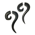 Bohemian Faux Gauge Earrings Tribal Illusion Plug Boho Organic Statement Jewelry brown or black