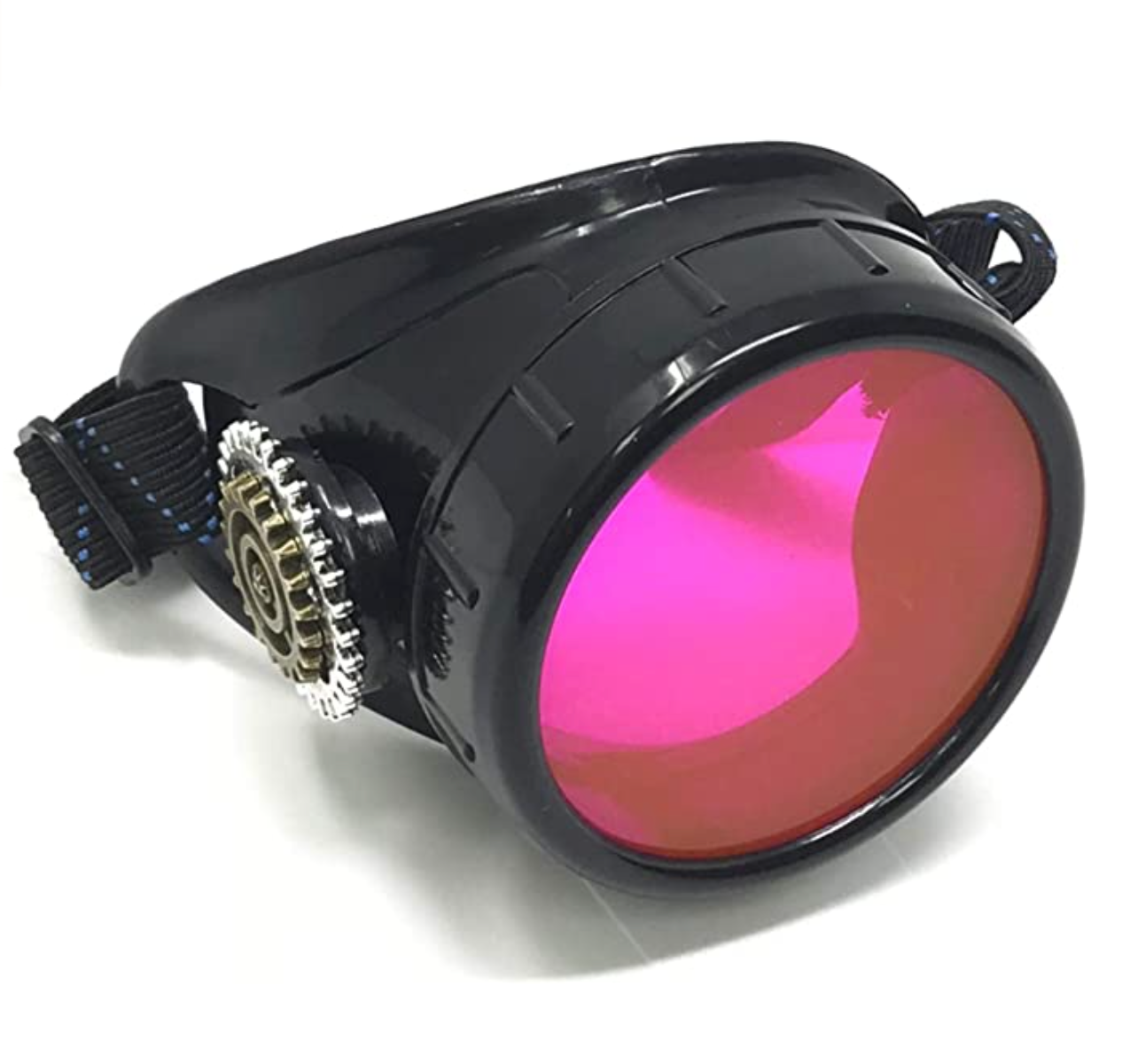 Mad Scientist - Steampunk Monocle Goggles – Pirate Eyepatch - lime green, orange, pink lenses