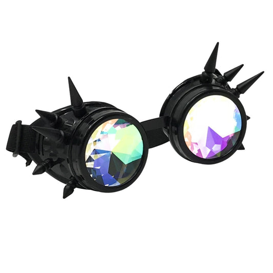 Spiked Rave Goggles – Festival Kaleidoscope Eyewear