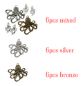 Steampunk Octopus Charms 6 pcs Jewelry Making Supplies
