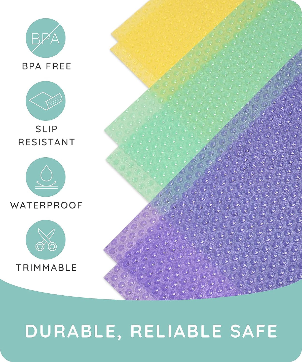 Refrigerator Mats, pack of 6, LLC/MNT/YLW