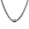 Vintage Zodiac Necklace Stainless Steel Box Chain Astrology Jewelry for Men