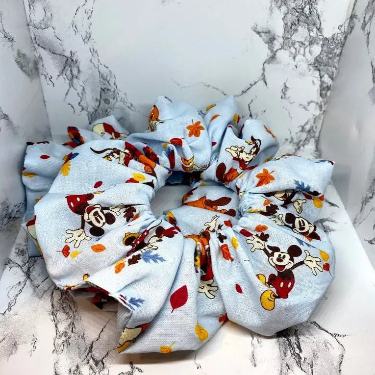 Mickey and Friends Fall Scrunchie