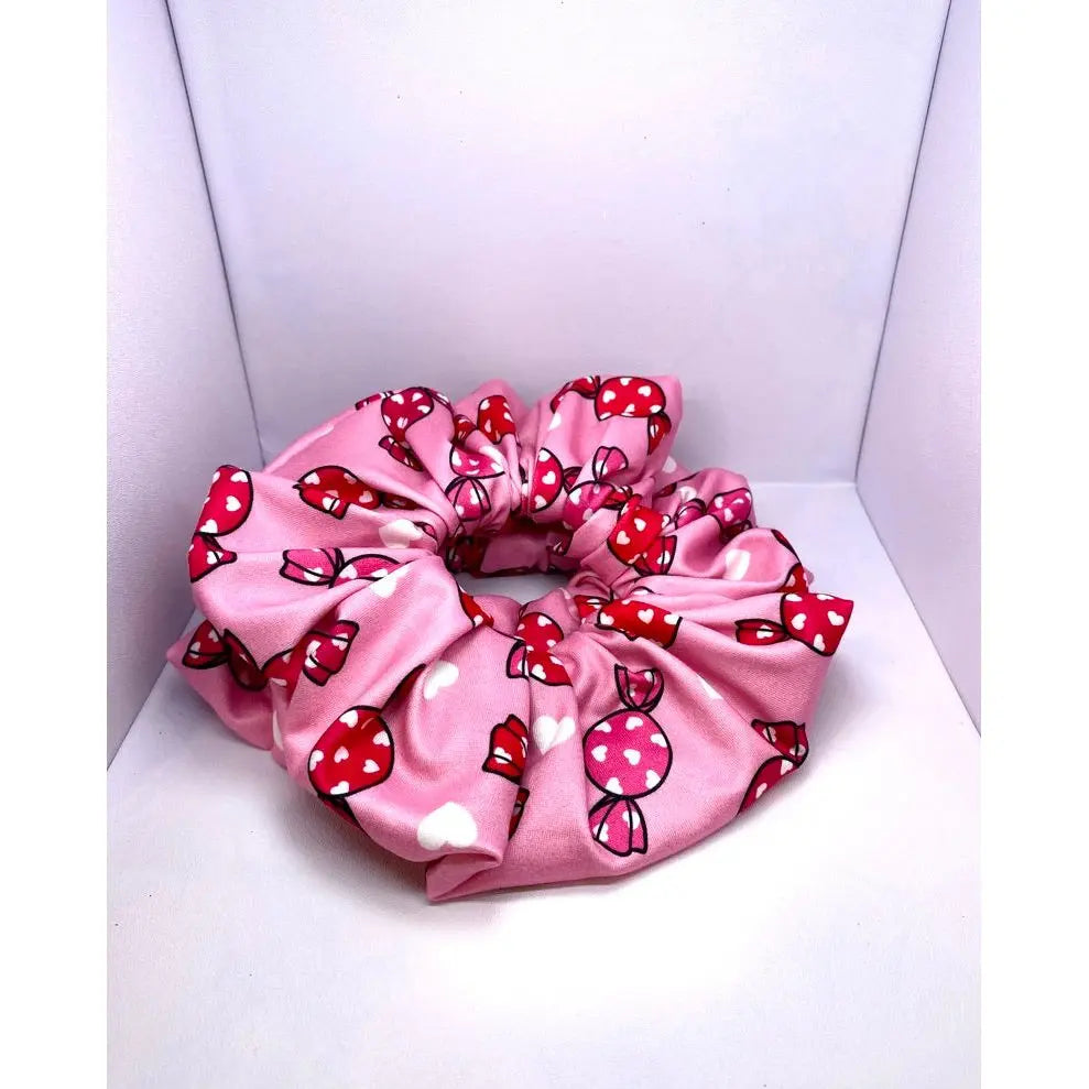 Pink Candy Valentine's Day Scrunchie