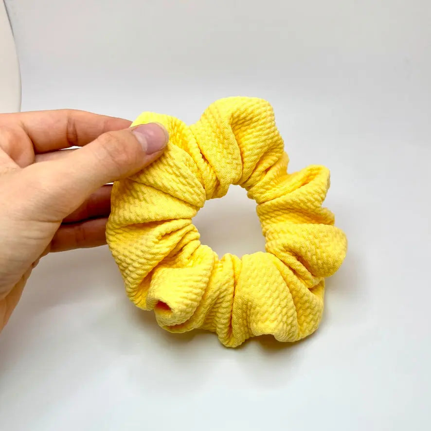 Mini Pastel Yellow Bullet Scrunchie