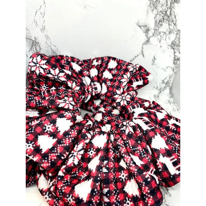Buffalo Ugly Sweater Christmas Bullet Scrunchie