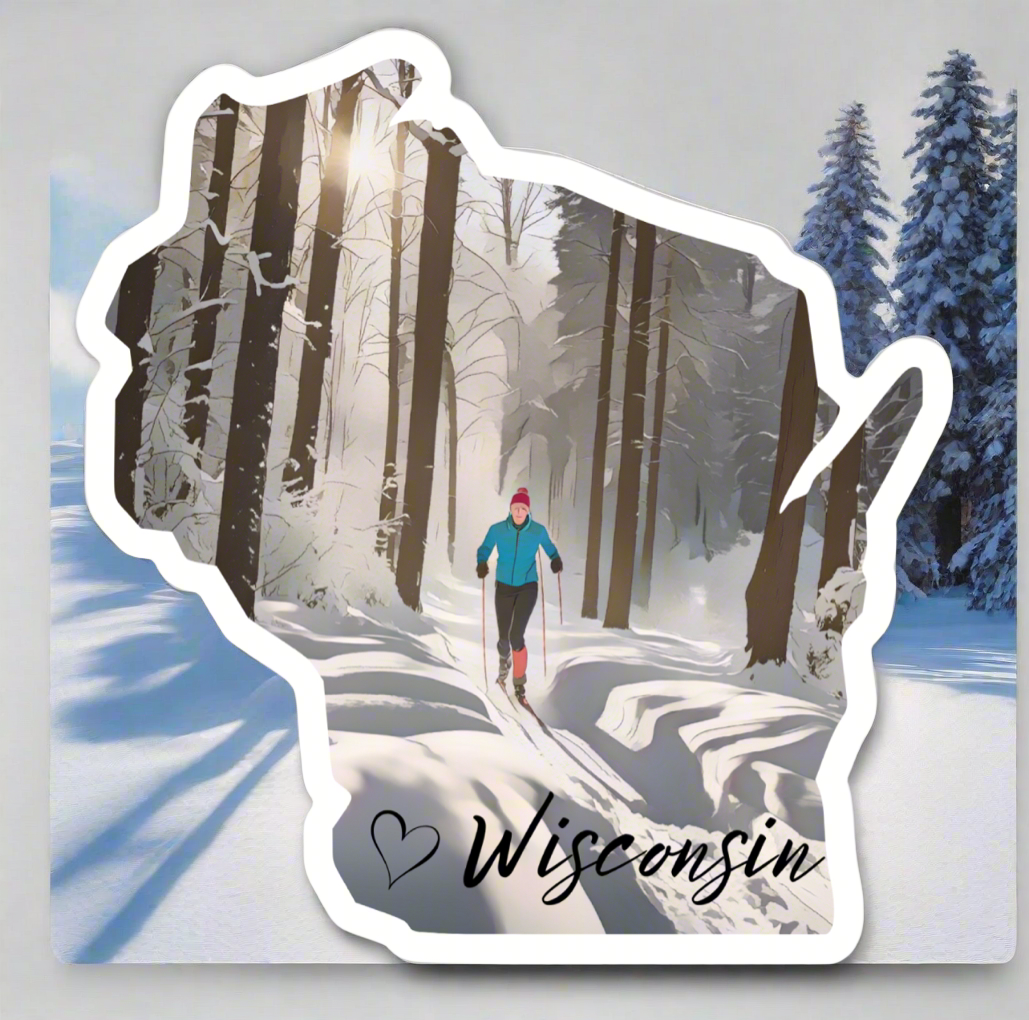 Wisconsin XC Ski Sticker