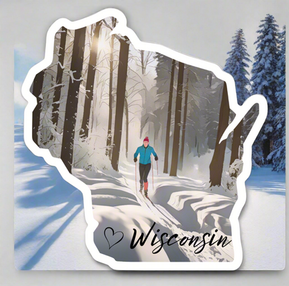 Wisconsin XC Ski Sticker