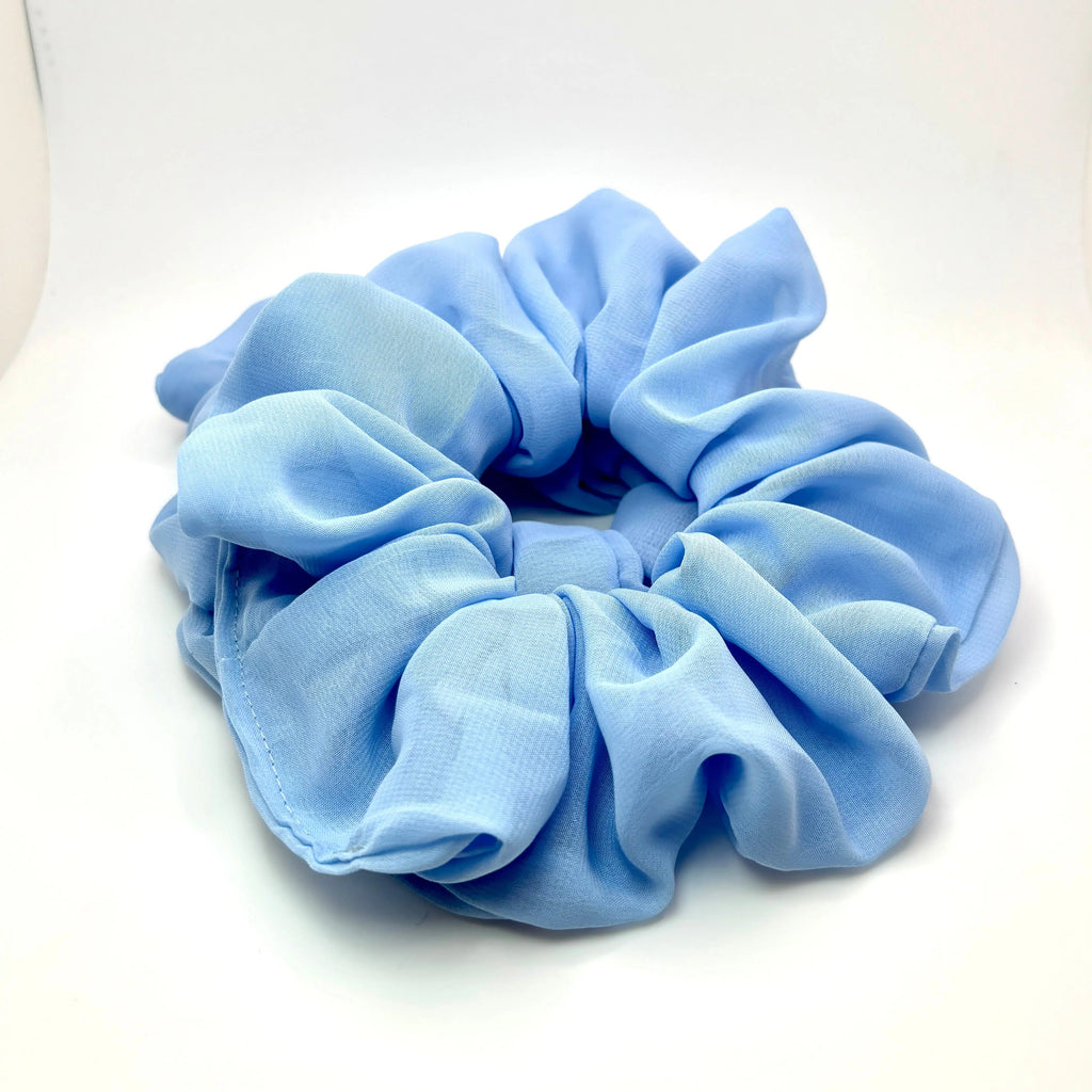 Light Blue Organza Scrunchie