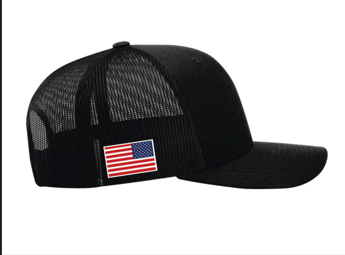 TRUCKER - D.O.GE. Black w/Red Hat