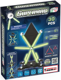 Tinamiri Supermag - Glow 30 - Magnetic Building Set, Educational construction fun, 30 piece set, Magnet Toys, 0657