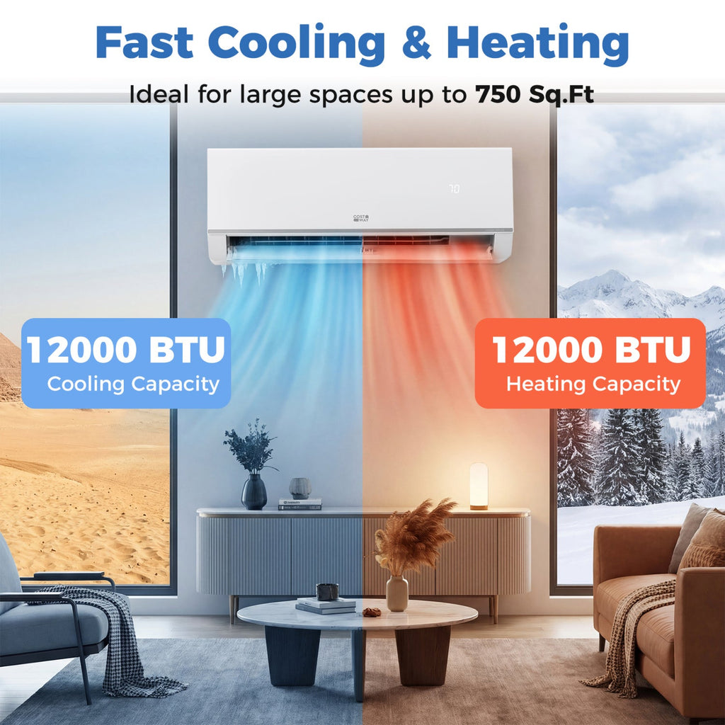 Blast Pro Series 12000 BTU 20 SEER2 115V Wifi Enabled Mini Split Air Conditioner and Heater