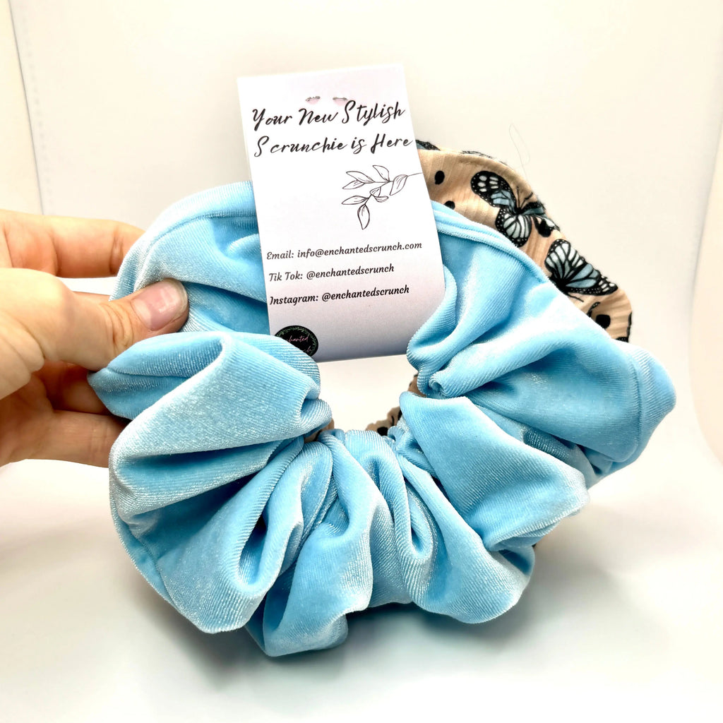 Blue Butterfly Summer Scrunchie Set